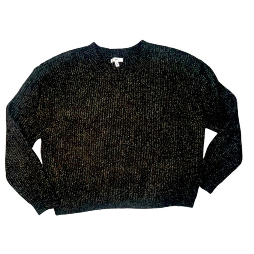 Urban Outfitters Metallic Multicolor Thread Sweater Black Acrylic Large NWOT